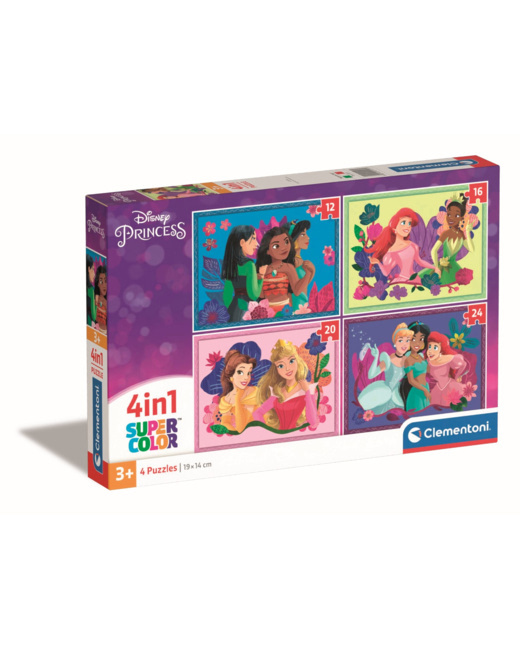 Puzzle Disney Princess - 1x12 + 1x16 + 1x20 + 1x24 pièces