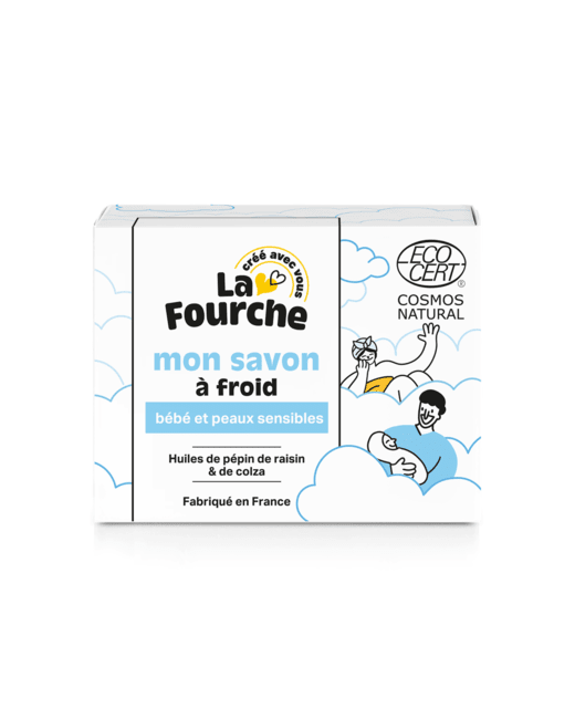 Savon saponifié à froid Bébé et peaux sensibles