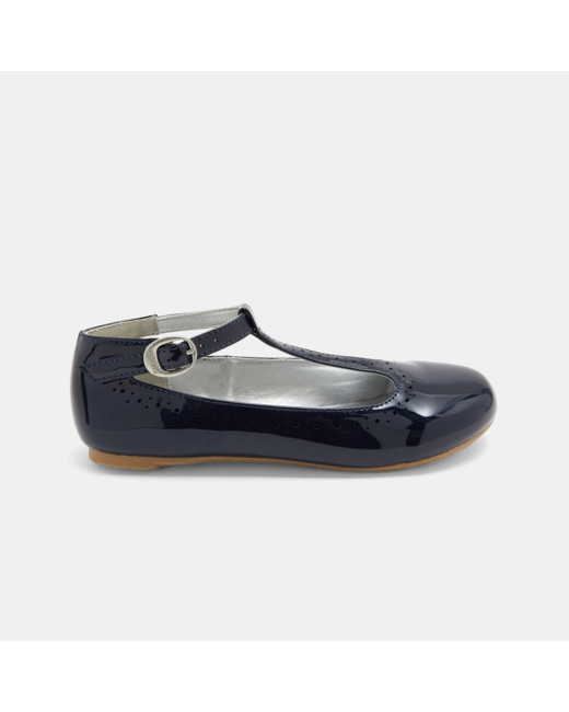 Ballerines vernies à boucle bleues fille