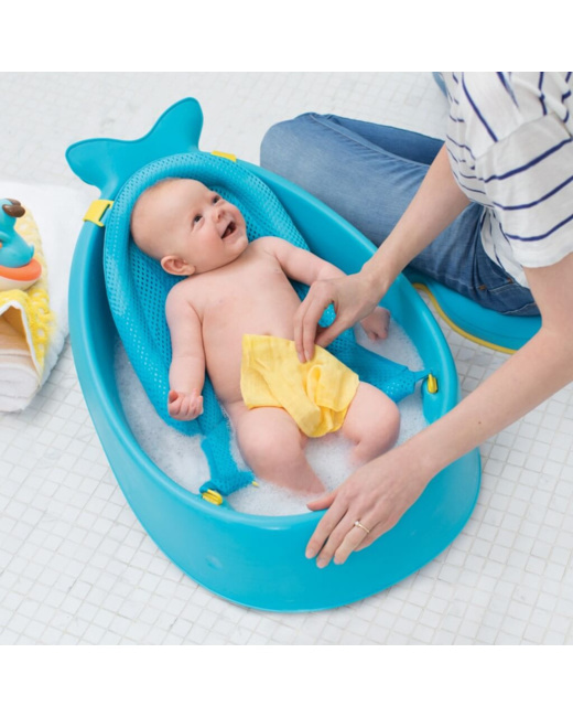 Baignoire ergonomique bébé compacte marine BEABA BY SHNUGGLE