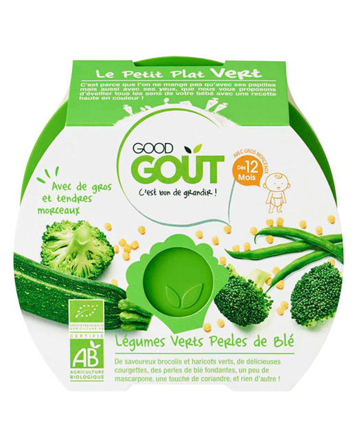 Le Petit Plat vert : légumes verts, perles de blé