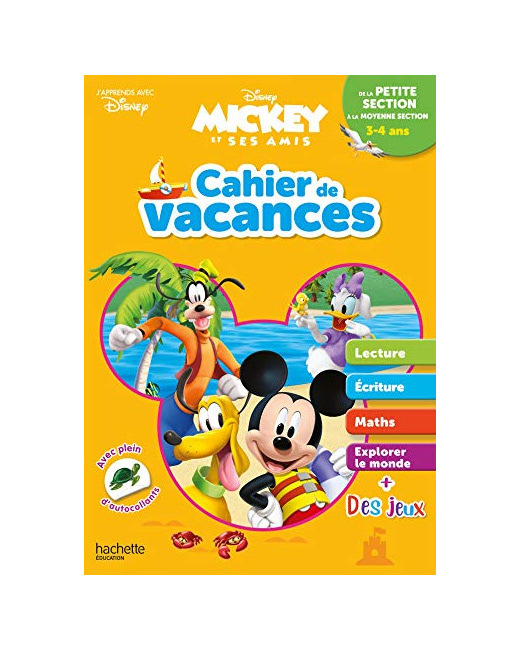 Disney - Mickey - De la Petite à la Moyenne Section - Cahier de vacances 2023