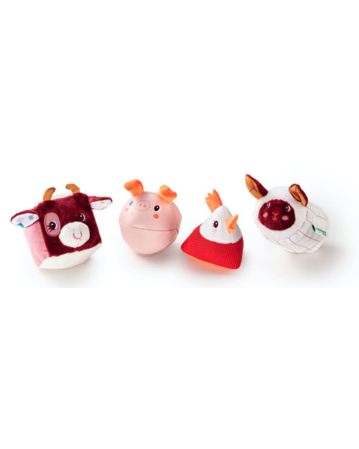 Set de 4 hochets Ferme