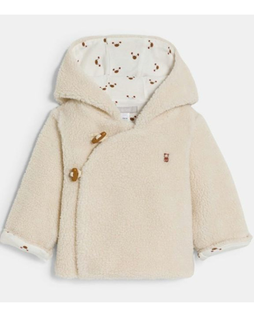Veste à capuche en fausse fourrure bébé garçon