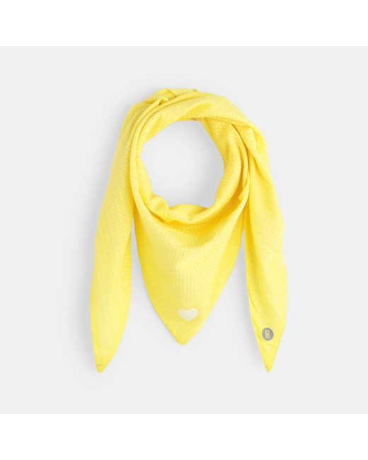 Chèche triangle imprimé jaune fille
