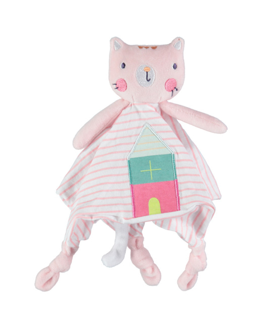 Doudou mouchoir chat en velours