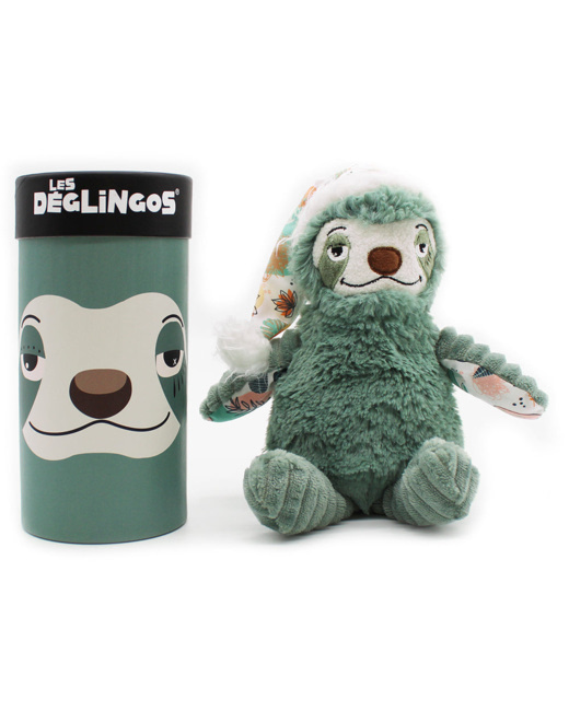 Peluche petit simply Chillos le paresseux en boîte
