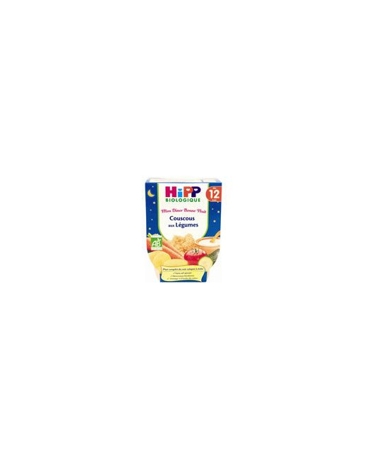 Menu Bonne Nuit Couscous aux légumes - 2 bols x 220g - 12 mois