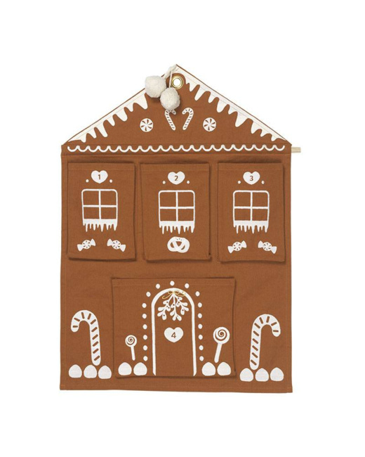 Calendrier de l'avent mural Maison Gingerbread
