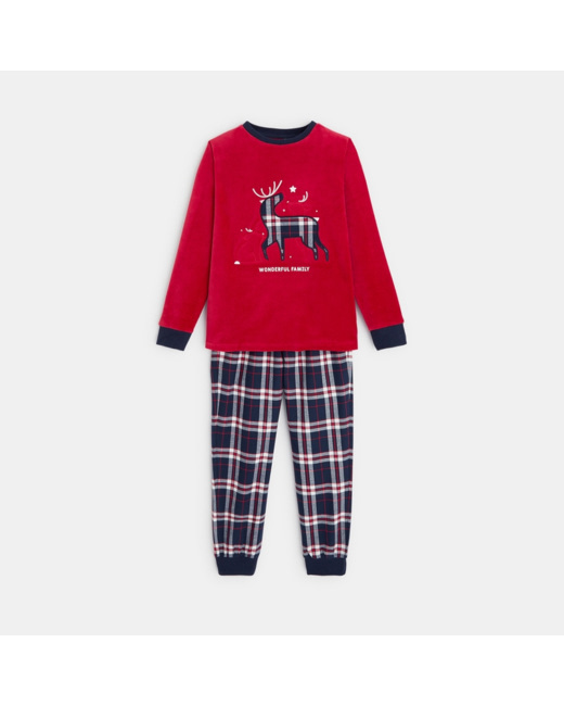 Pyjama 2 pièces "wonderful family" rouge garçon