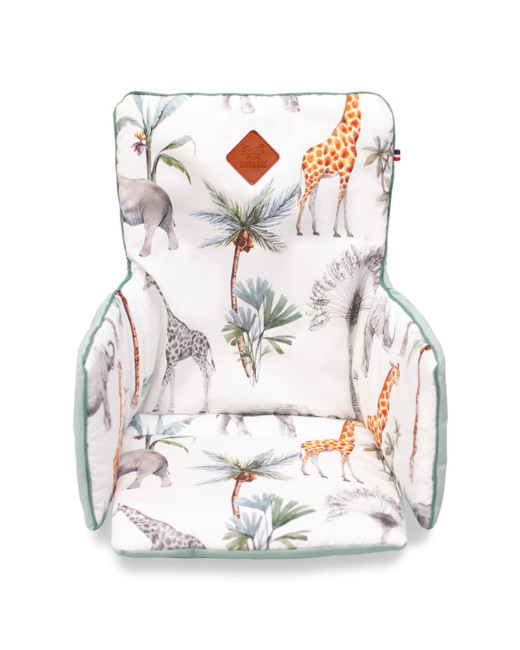 Coussin de chaise haute réversible, Safari