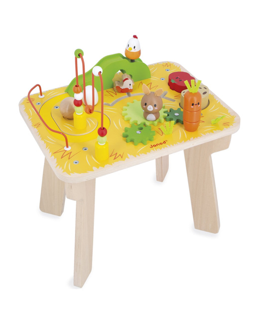 Table d'activités en bois Ferme