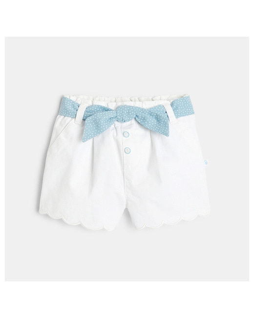 Short festonné à ceinture imprimée