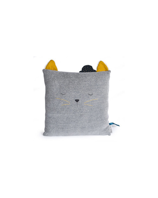 Les Moustaches coussin chat