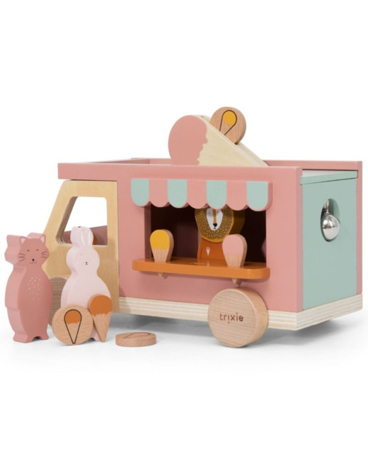 Camion de glaces en bois