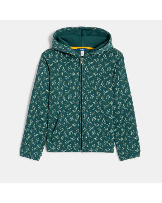 Sweat-shirt imprimé vert fille