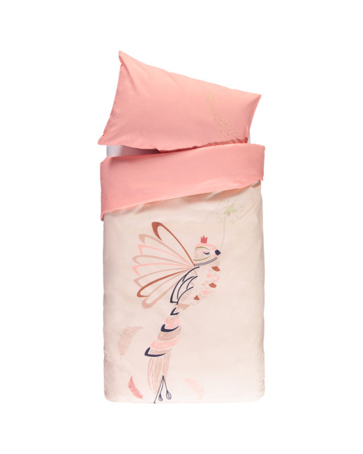 Parure de lit avec housse de couette et taie d'oreiller Magic bird