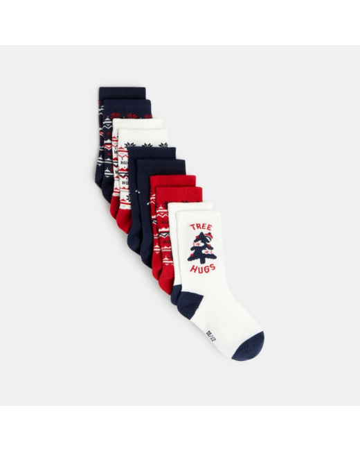 Chaussettes Noël (lot de 5) rouges garçon