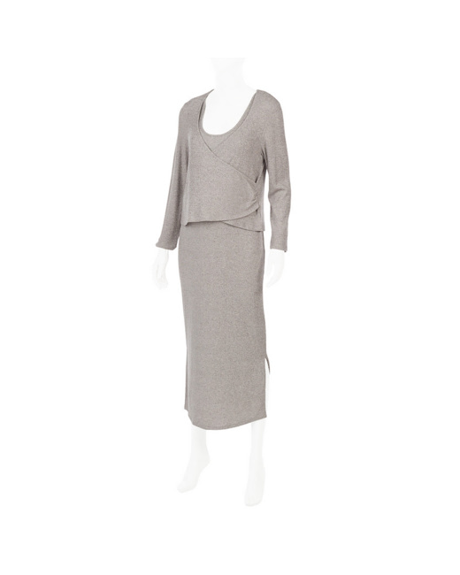 Set robe de grossesse sans manches avec boléro