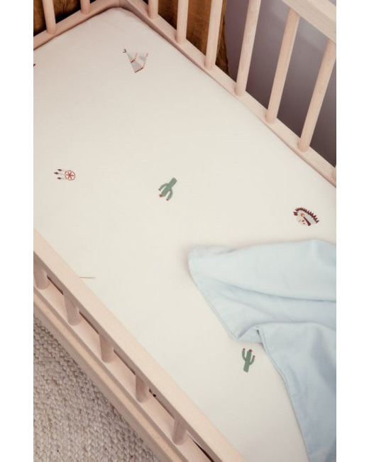 Drap housse coton bio berceau Petite Plume