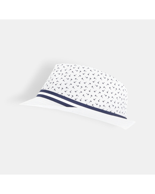 Chapeau de soleil imprimé palmiers bleu garçon