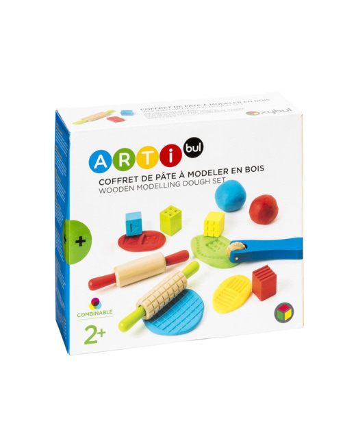 Coffret de pâte à modeler accessoires en bois