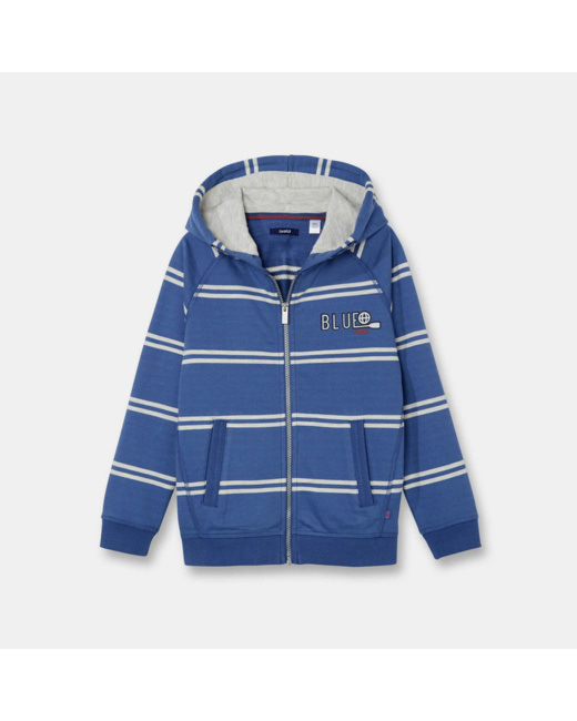 Sweat-shirt à capuche bleu garçon