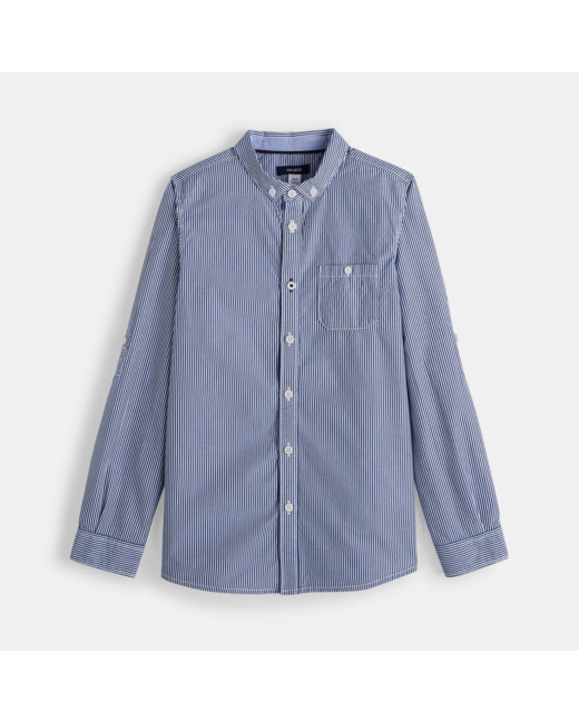 Chemise rayée bleue garçon