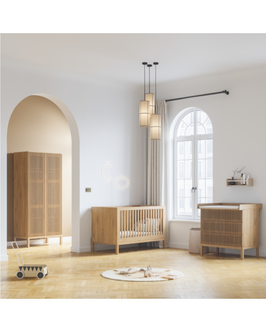 Chambre bébé évolutive Japandi