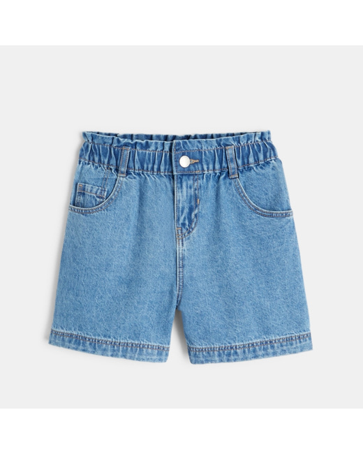 Short en jean bleu fille