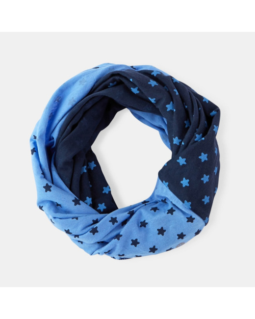 Snood étoilé bleu fille
