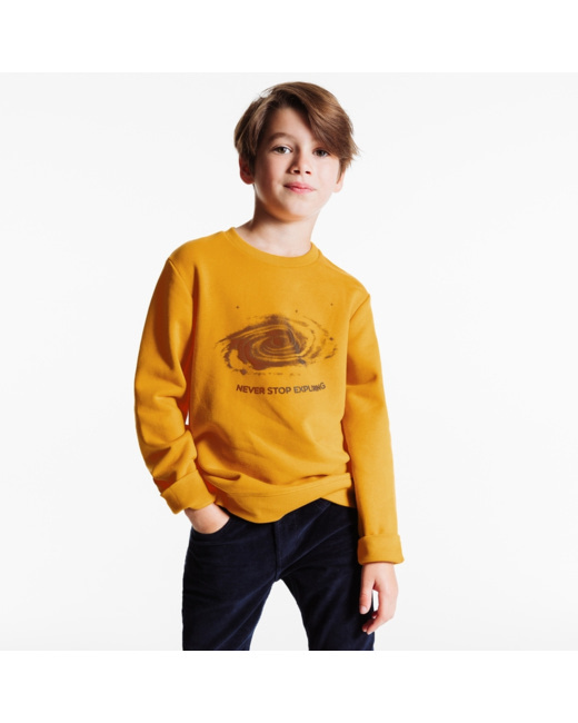 Sweat motif 3D jaune garçon