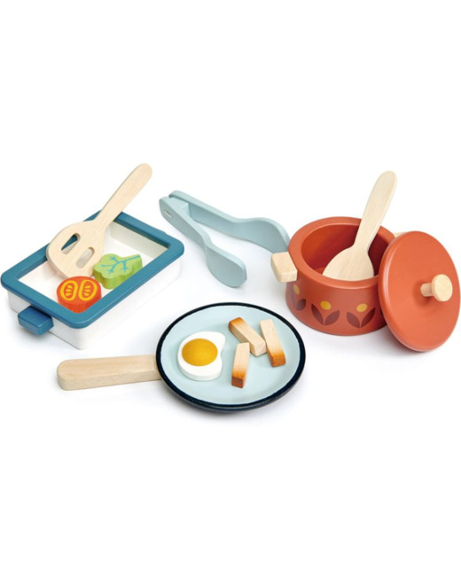 Kit de casserole et poêle en bois