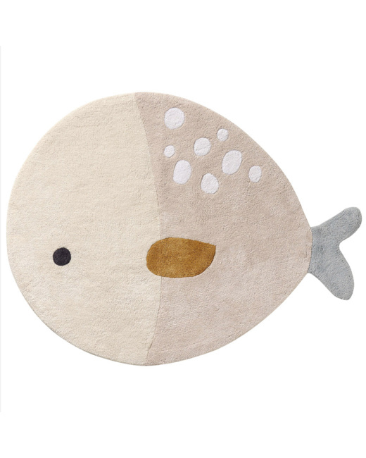 Tapis chambre bébé coton Poisson