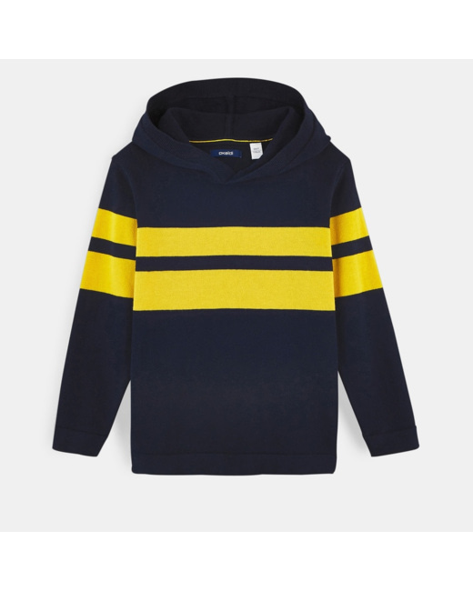 Pull à capuche bleu garçon