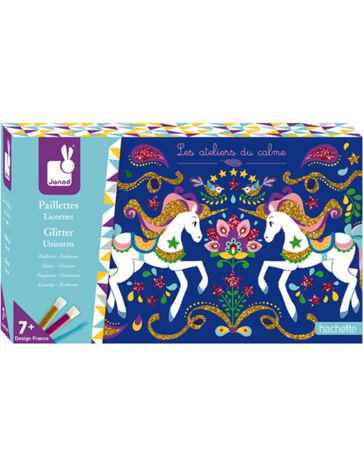 Cartes à pailleter Licornes Les ateliers du calme