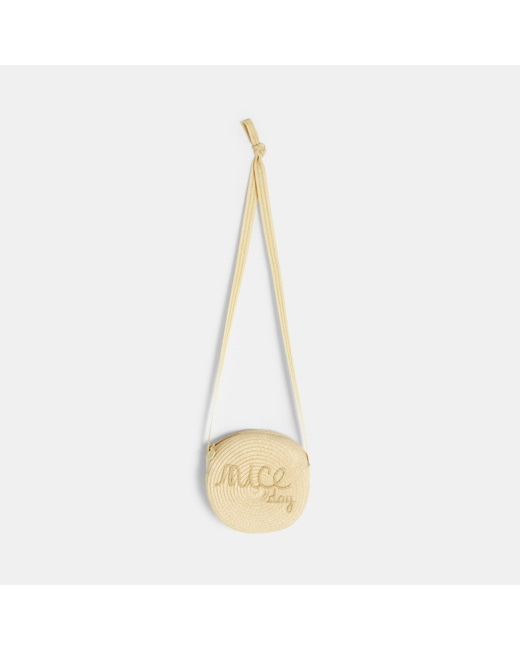 Petit sac lune à message beige fille