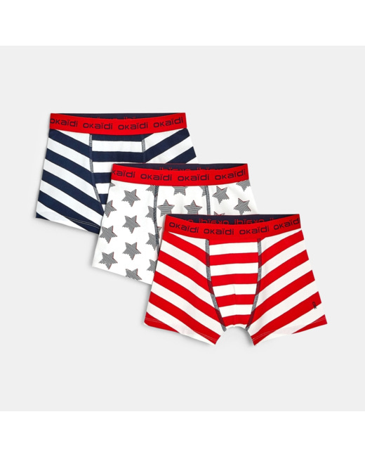 Boxers fantaisie (lot de 3) bleu garçon