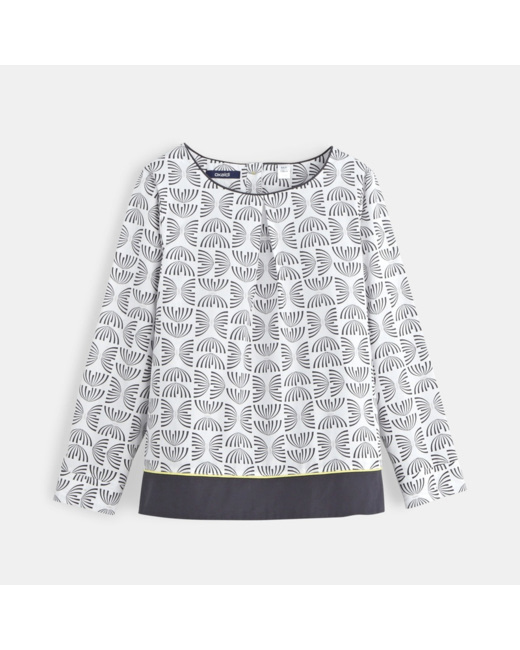 Blouse imprimée grise fille