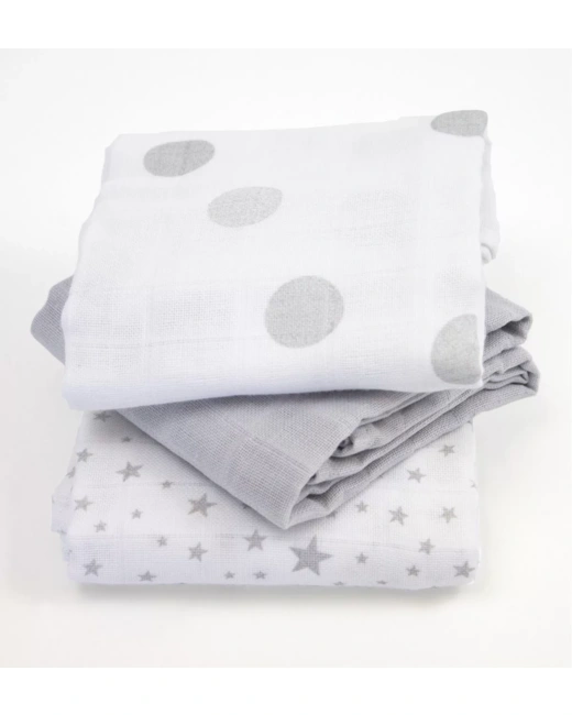Langes Coton Bio imprimés (set de 3)