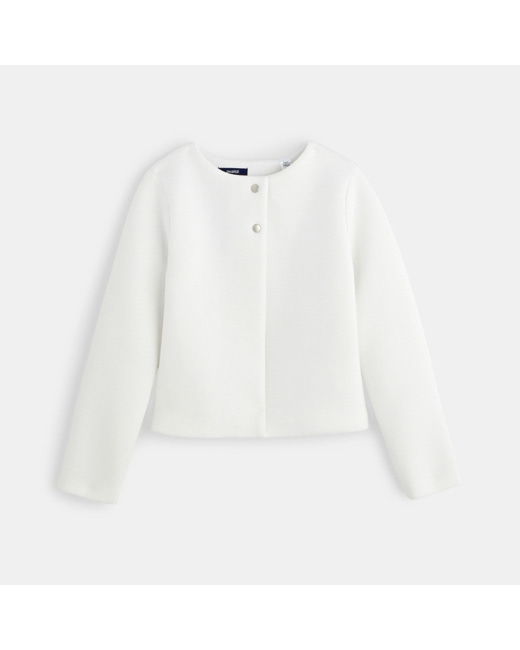 Veste en molleton blanc fille