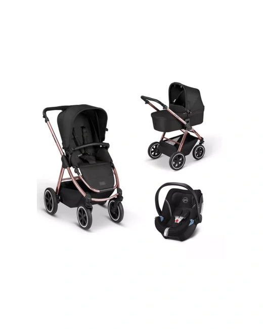 Poussette Samba + nacelle + coque Cybex Aton 5