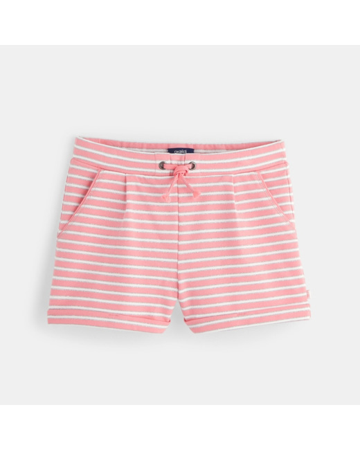 Short en molleton imprimé rose fille