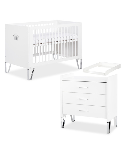 Chambre bébé lit évolutif et commode avec plan à langer BLANKA