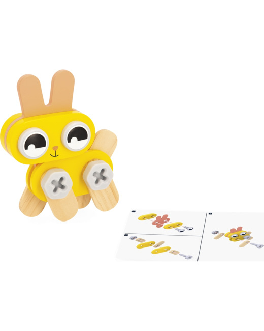 Jeu de construction en bois Petits animaux Brico'kids