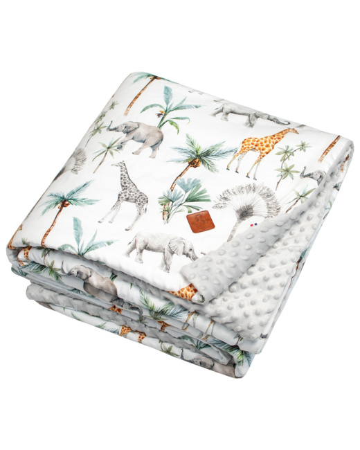 Grand plaid, couverture réversible en minky