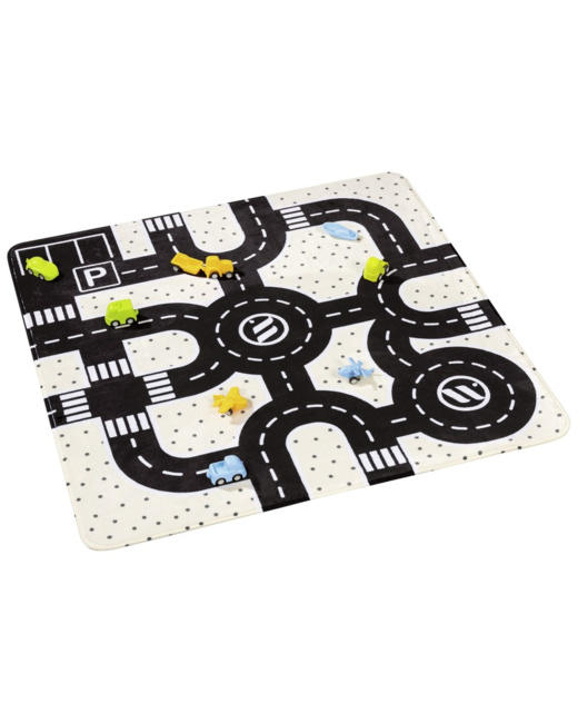 Maxi lot tapis circulation plume avec 9 véhicules