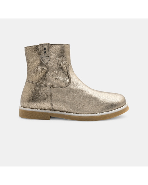 Boots fourrées irisées marron fille