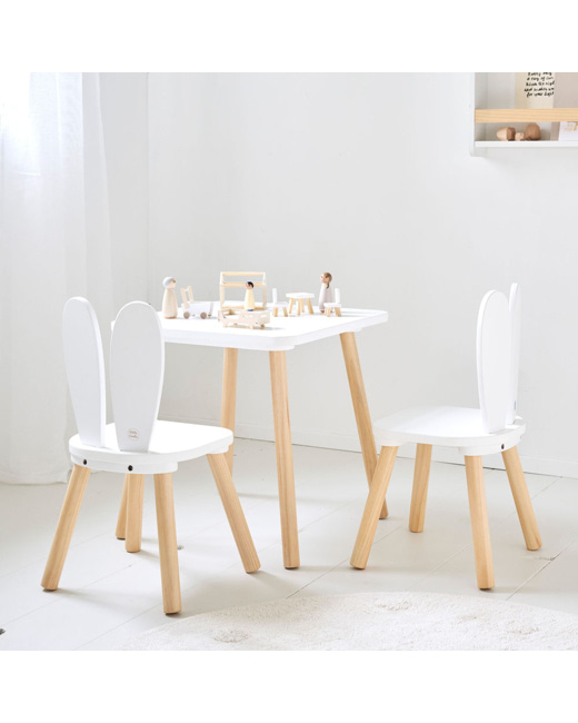 Chaises et table enfant Lapin
