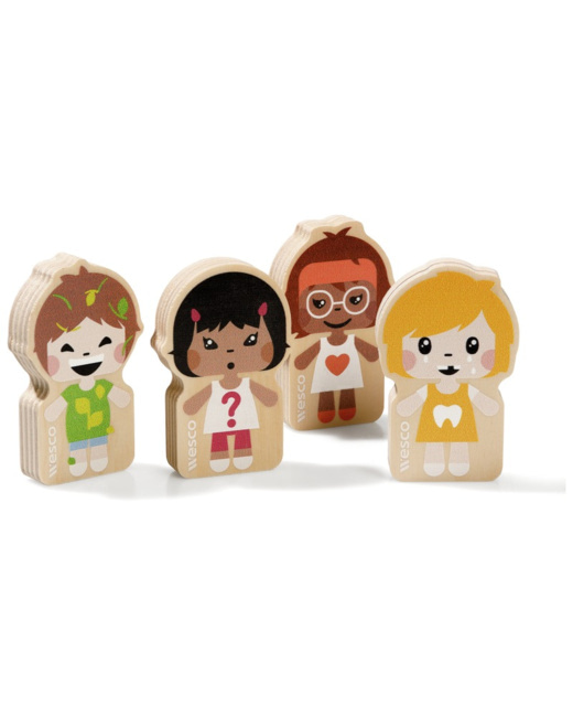 Figurines en bois emoteam set n°1